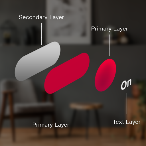 Toggle Button Layer System