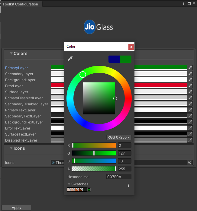 Changing default Color