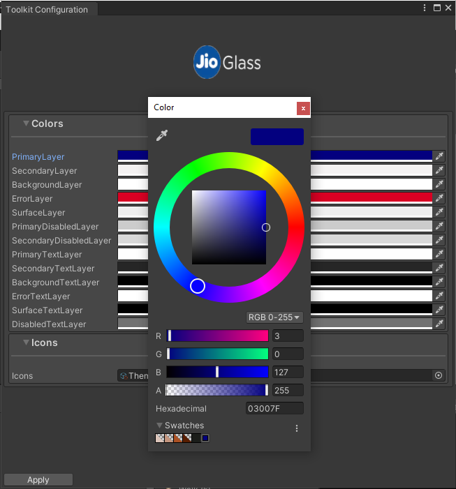 Changing default Color