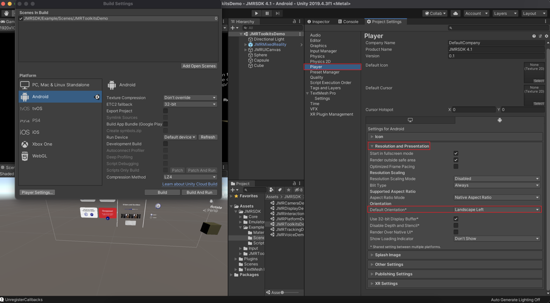 Unity Landscape Orientation