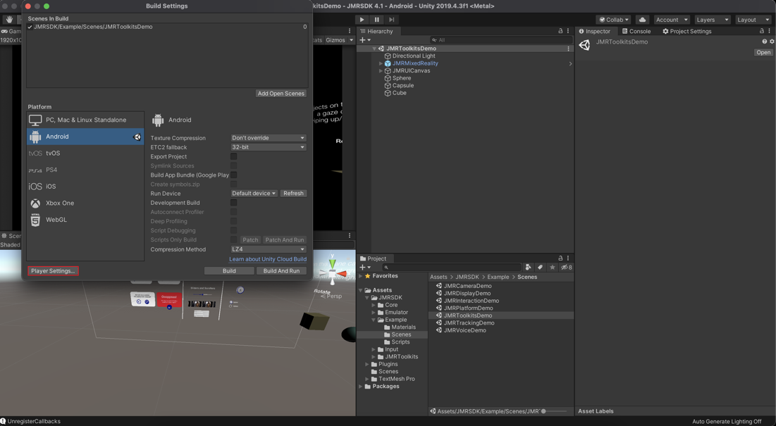Unity Player Settings