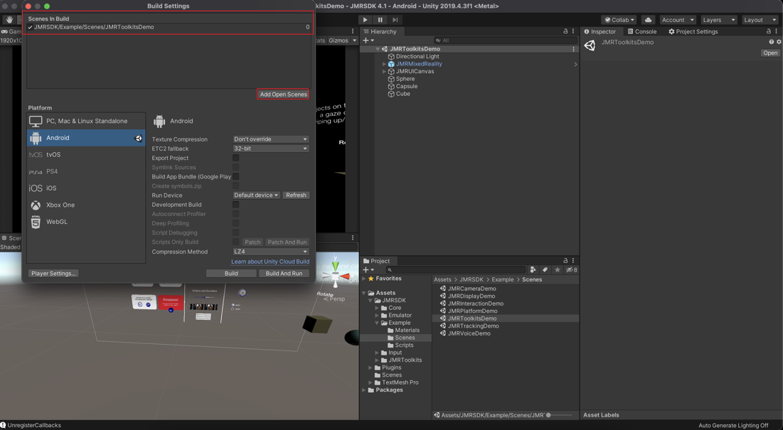 Unity Scenes Build
